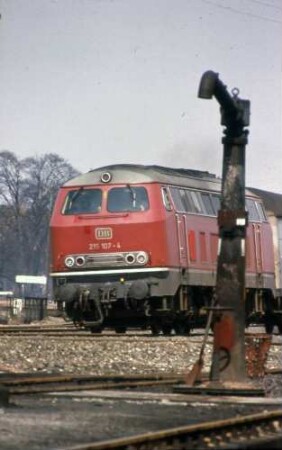 Crailsheim Lok 215 107 wasserkran württ. Bauart