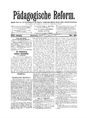 Zur Beleuchtung heutiger Sinnespflege : (Schluß folgt)