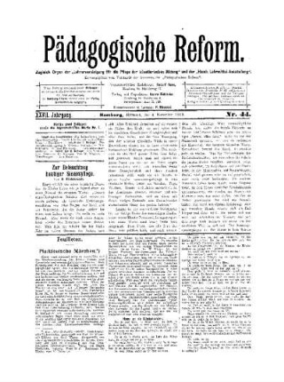 Zur Beleuchtung heutiger Sinnespflege : (Schluß folgt)