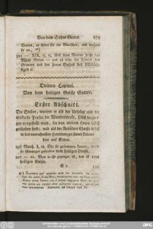 Drittes Capitel. Von dem heiligen Geiste Gottes.