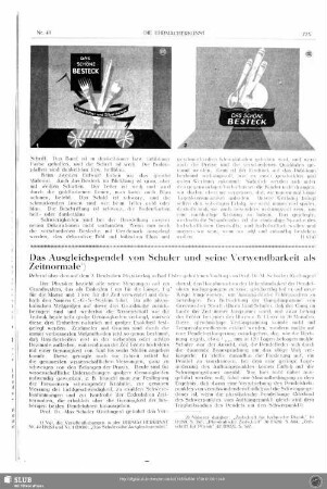 Das Ausgleichspendel von Schuler und seine Verwendbarkeit als Zeitnormale