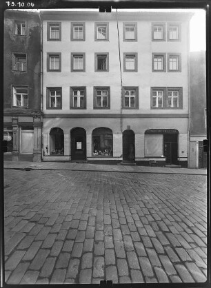 Meißen-Altstadt, Fleischergasse 2. Wohnhaus mit Läden (um 1600). Straßenfront