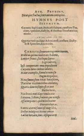 Hymnus Post Ieiunium.