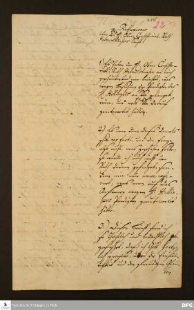 Betrachtungen von August Hermann Francke in der Angelegenheit Georg Friedrich Helmershausens in Weimar.