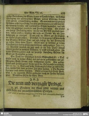 Die neun und viertzigste Predigt