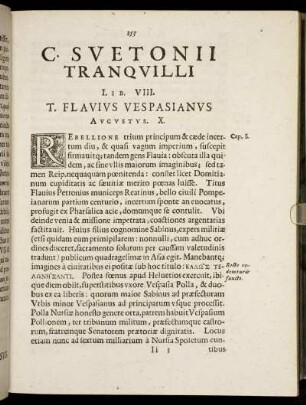 Lib. VIII. T. Flavius Vespasianus Augustus. X.