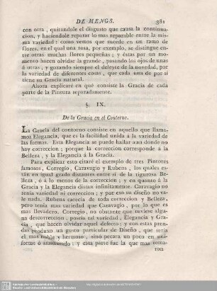 §. IX. De la Gracia en le Contorno.