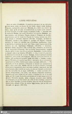 Livre neuvième (IX)