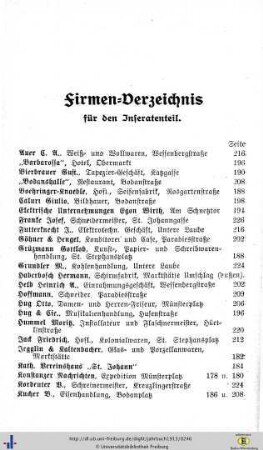 Firmen-Verzeichnis.