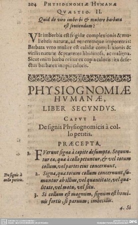 CAPUT I. De signis Physiognomicis a collo petitis.