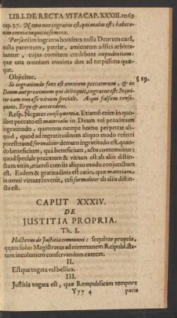 Caput XXXIV. De Justitia Propria.