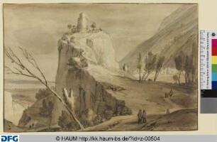 Rundturm auf steilem Felsen