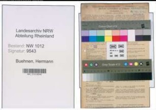 Entnazifizierung Hermann Buehnen , geb. 24.06.1882 (Buchbindermeister)