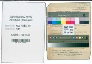 Entnazifizierung Heinrich Mueter , geb. 07.12.1912 (Baupraktikant)