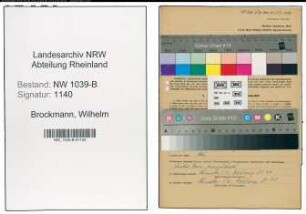 Entnazifizierung Wilhelm Brockmann , geb. 13.03.1890 (Angestellter)