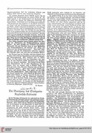 N.F. 1.1921 S. 18-19: Die Benützung des Stuttgarter Kupferstich-Kabinetts