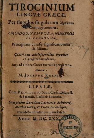 Tirocinium linguae graecae