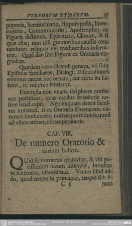 Cap. VIII. De numero Oratorio & aurium iudicio