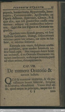 Cap. VIII. De numero Oratorio & aurium iudicio