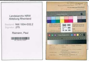Entnazifizierung Paul Riemann , geb. 14.09.1900 (Steuerhelfer)