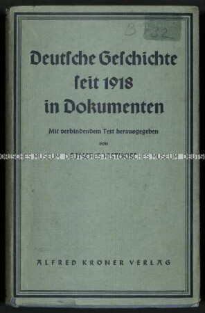 Buch über die deutsche Geschichte seit dem Ende des Ersten Weltkrieges