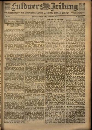 Zweite Ausgabe vom Samstag, den 07. September 1901.