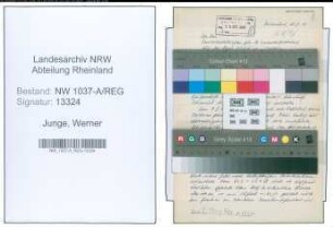 Entnazifizierung Werner Junge , geb. 05.05.1912 ()