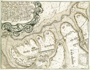 WHK 9 Reichs- und Französischer Krieg von 1688-1697 bis zum Frieden von Ryswick: Plan des Feldlagers der kaiserlichen und Reichsarmee unter Prinz Ludwig Wilhelm bei Stebbach, 1696