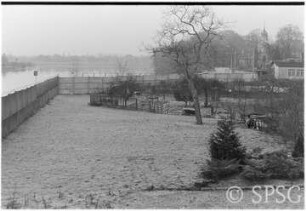 Mauerfall, Berlin, Grenzanlage Griebnitzsee.