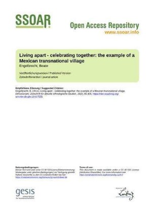 Living apart - celebrating together: the example of a Mexican transnational village