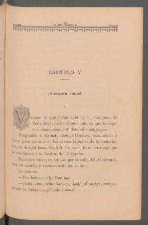 Capítulo V - ¡Siempre solas!