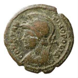 Münze, Follis, Aes 4, 330 - 331 n. Chr.