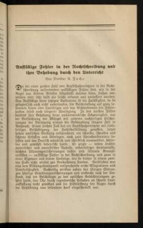 111-115, Auffällige Fehler in der Rechtschreibung und ihre Behebung durch den Unterricht