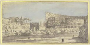 Das Kolosseum und der Konstantinsbogen zu Rom