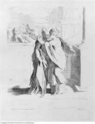 Raccolta di disegni originali di Fra.co Mazzola detto il Parmigianino tolti dal gabinetto di Sua Eccellenza il Sig.re Conte Alessandro Sanvitale, (Tav. 7) Heimsuchung Mariens