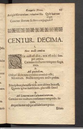 Centur. Decima.