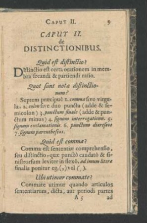 Caput II. de Distinctionibus.