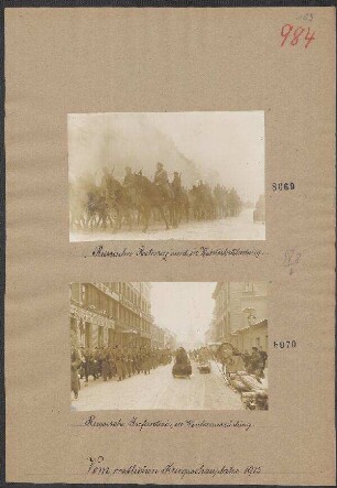 Russisches Reiterregiment in Winterbekleidung