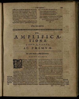 De Amplificatione Liber Quintus.