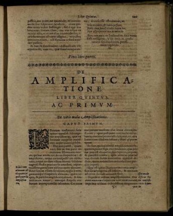 De Amplificatione Liber Quintus.