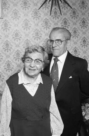 Diamanthochzeit der Eheleute Erna und Gustav Zöller