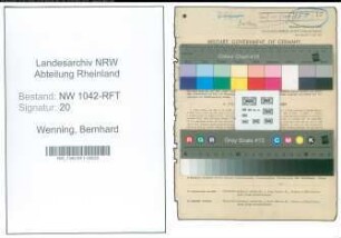 Entnazifizierung Bernhard Wenning , geb. 12.07.1904 (Landwirt)