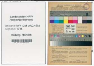 Entnazifizierung Heinrich Kolberg , geb. 16.04.1893 (Koksmeister)