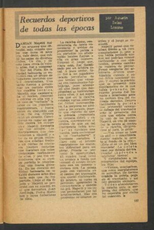 Recuerdos deportivos de todas las épocas