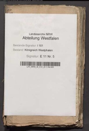 Verkauf der Ökonomie zu Lügde. Vorprovenienz: Domäneninspektion Paderborn