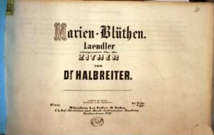 Marien-Blüthen : Ländler für die Zither