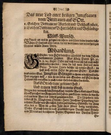 14-31, Abhandlung.