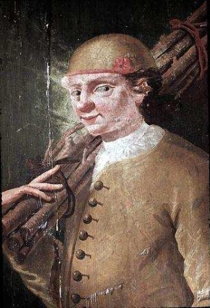 Diener mit Reisigbündel
