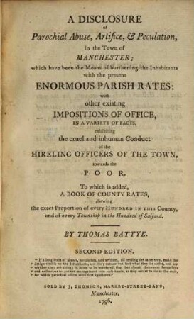 A disclosure of parochial abuse, artifice et peculation in the town of Manchester