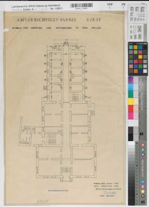 Soest, Amtsgericht und Gefängniss, Erdgeschoss, Grundriss